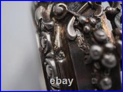Rare Set Of 4 Salt Rooms In Solid Silver, Minerva Hallmark, Mascaron Decor