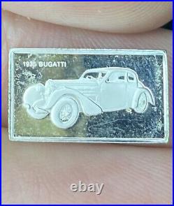 Rare, Solid Silver x100 Miniature Greatest Cars Ingot Bars with Book Complete