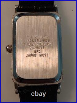 Rare Sutton 1/10 ounce 999 Silver Watch Black Band Quartz Japan Movement 25/5013