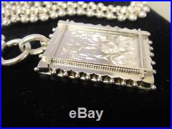 Rare Victorian Solid Silver Locket and Chain