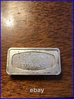 Rare Vintage #71-0216 Franklin Mint Solid Sterling Silver Bar 1000 Grains