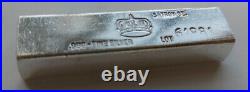 Rare Vintage California Crown Mint 5 Troy Ounces Of 999 Pure Solid Silver Bar