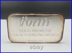 Rare Vintage Fortis (SOLID ANSWERS FOR A CHANGING WORLD) 999 Silver 1 oz Art Bar