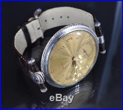 Rolex 1920 men's wristwatch solid silver art deco mint fancy guilloche dial