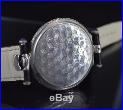 Rolex 1920 men's wristwatch solid silver art deco mint fancy guilloche dial