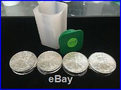 Roll Of (20) 2009 American Silver Eagles Original Solid Date Roll