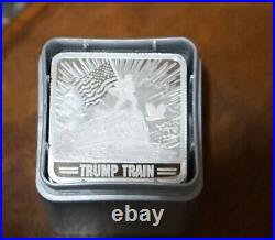 Roll of 20 BU 1 Oz. 999 Fine Silver Square 2024 Trump Train Silver Bar