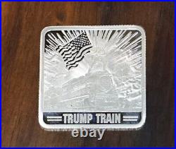 Roll of 20 BU 1 Oz. 999 Fine Silver Square 2024 Trump Train Silver Bar