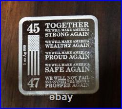 Roll of 20 BU 1 Oz. 999 Fine Silver Square 2024 Trump Train Silver Bar