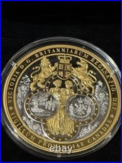 Royal Canadian Mint Commemartive Solid Silver With Gold Leaf 100/900