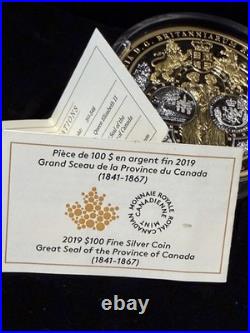 Royal Canadian Mint Commemartive Solid Silver With Gold Leaf 100/900