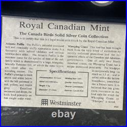 Royal Canadian Mint The Canada Birds Solid Silver Premium Coin Collection Boxed Royal Canadian Mint The Canada Birds Solid Silver Premium Coin Collection Boxed