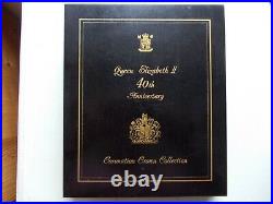 Royal Mint Queen Elizabeth Solid Silver Proof 18 Crown Collection, wood box