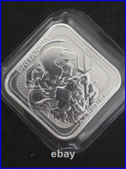 Royal Mint Silver Britannia and Liberty 1oz Square bar ORIGINAL MINT PACKAGING
