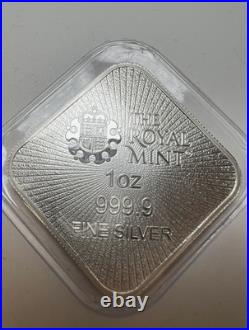 Royal UK Mint Silver Britannia and Liberty Silver COIN 1oz Square Ingot bar