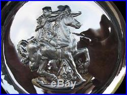 Salvador Dali 1971 Unicorn Dyonisiaque Solid Sterling Silver 8 + Troy Oz Plate