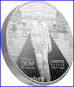 SCARCE Trump 1 Oz. 999 Silver Round Coin Lafayette Square Retired RARE BEAUTY