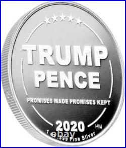 SCARCE Trump 1 Oz. 999 Silver Round Coin Lafayette Square Retired RARE BEAUTY