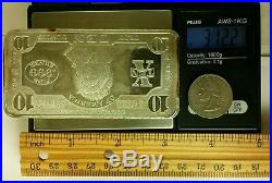 SCPM 10oz. 999 Fine Silver AG Chief Indian Brick Solid Silver