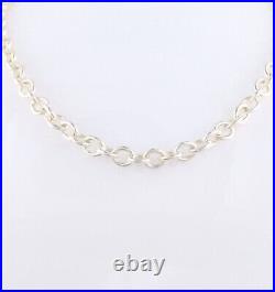 SILVER CHAIN HEAVY SOLID. 925 CABLE NECKLACE 5.4mm 18 INCH