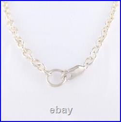 SILVER CHAIN HEAVY SOLID. 925 CABLE NECKLACE 5.4mm 18 INCH