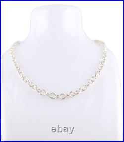 SILVER CHAIN HEAVY SOLID. 925 CABLE NECKLACE 5.4mm 18 INCH