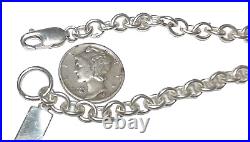 SILVER CHAIN HEAVY SOLID. 925 CABLE NECKLACE 5.4mm 18 INCH