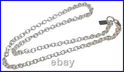 SILVER CHAIN HEAVY SOLID. 925 CABLE NECKLACE 5.4mm 18 INCH