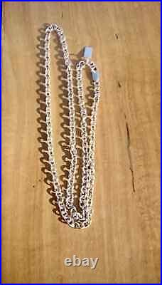 SILVER CHAIN HEAVY SOLID. 925 CABLE NECKLACE 5.4mm 18 INCH