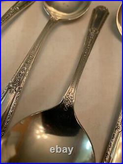 SIX Towle LOUIS XIV Sterling Silver 5 Bullion Soup Spoons No Monogram