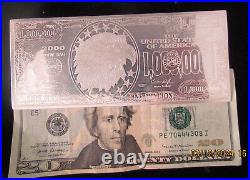 SOLID. 999 SILVER MILLION DOLLAR BILL BAR 2000 Series GIFT CHRISTMAS 4 OZ WOW