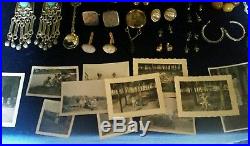 Solid Silver And Vintage Antique Costume Jewellery, Coin, Watch, Photos, The Lot