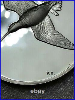 SOLID SILVER Collection of 35 x 2.3oz Medallions'British Birds' by Peter Scott