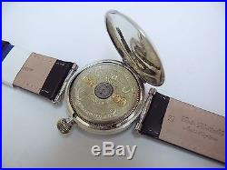SOLID SILVER HEBDOMAS PATENT 8 DAYS HI-GRADE POCKET WATCH MVT 1900's No Reserved