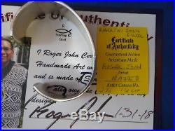 SOLID SILVER Hand Crafted Navajo'Story of Christ' Bracelet by Roger John