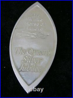 SOLID SILVER INGOT of THE WHITE HORSE OF HANOVER THE QUEEN'S BEASTS MEDALLIONS