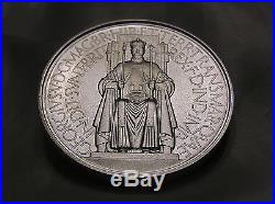 SOLID SILVER MEDALLION 157 GRAMMES 5oz GREAT SEAL OF KING GEORGE V. 999 SILVER #