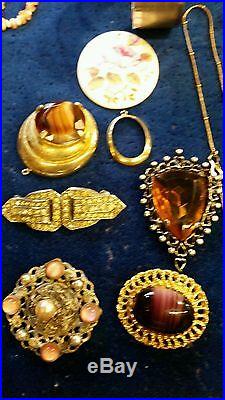 Solid Silver, Vintage Antique Costume Jewellery, Photos, Watches, Boxes Job Lot