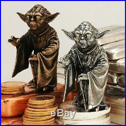 SOLID Sterling Silver OR Real Bronze YODA Star Wars Statue Statuette