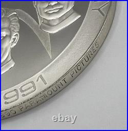 STAR TREK 25TH ANNIV SOLID STERLING SILVER MEDALLION 3? (5.695 ozT/177.2 g). 925