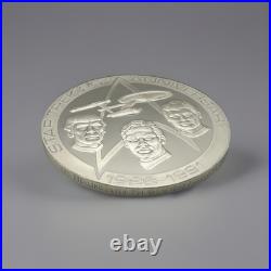 STAR TREK 25TH ANNIV SOLID STERLING SILVER MEDALLION 3? (5.695 ozT/177.2 g). 925