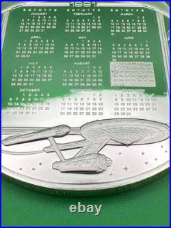 STAR TREK 25TH ANNIV SOLID STERLING SILVER MEDALLION 3? (5.695 ozT/177.2 g). 925