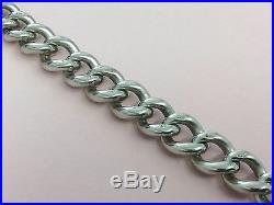 SUPER QUALITY HEAVY ANTIQUE SOLID STERLING SILVER ALBERT WATCH CHAIN 136g 1900