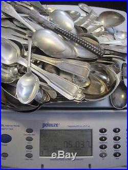 Scrap Sterling Silver Flatware 83.7 ounces None Weighted. Solid Sterling