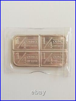 Sealed NWT Stagecoach 1 oz Troy. 999 Fine Solid Silver 1/4 Divisible Bar