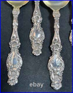 Set Of 8 Whiting Lily Sterling Silver Bullion Spoons No Monograms 5 Exc Cond