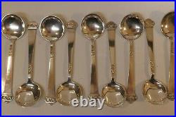 Set of 12 Brodrene Mylius 830S Fine Silver Bullion Spoons In Saga Pattern