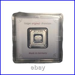 Set of 4 Geiger 20, 10, 5, 1 Gram Silver Square Bar. 999 Fine Sealed In Assay