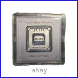 Set of 4 Geiger 20, 10, 5, 1 Gram Silver Square Bar. 999 Fine Sealed In Assay