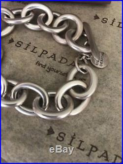 Silpada RARE Solid Sterling Silver Link Gorgeous Bracelet B2187 NEW